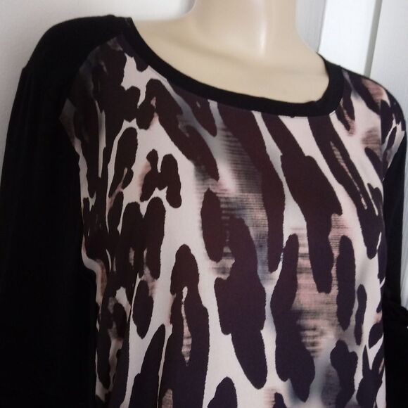 Apt. 9 Black and Brown Tunic Top - Picture 2 of 4